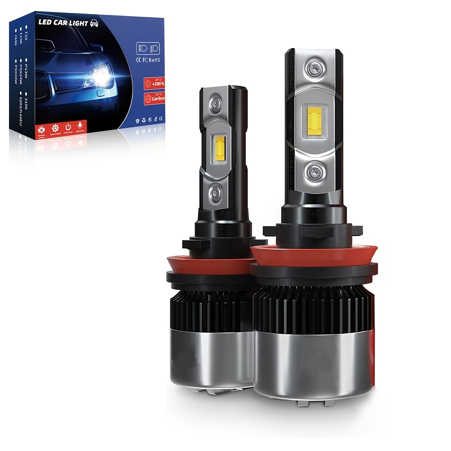 Kit de faros LED H7 para coche, bombillas de haz alto o bajo, 80W, 10000LM,  6000K, blanco, IP 68, impermeable, Canbus, 2 uds. - AliExpress