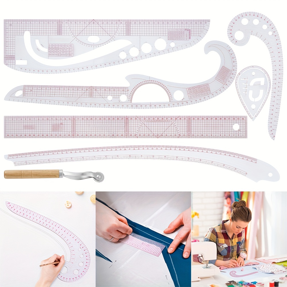 Nonvor French Curve Rulers Sewing Tools Patchwork Ruler for Fabric Cutting  Measure Template Metric Ruler DIY Sewing Accessories