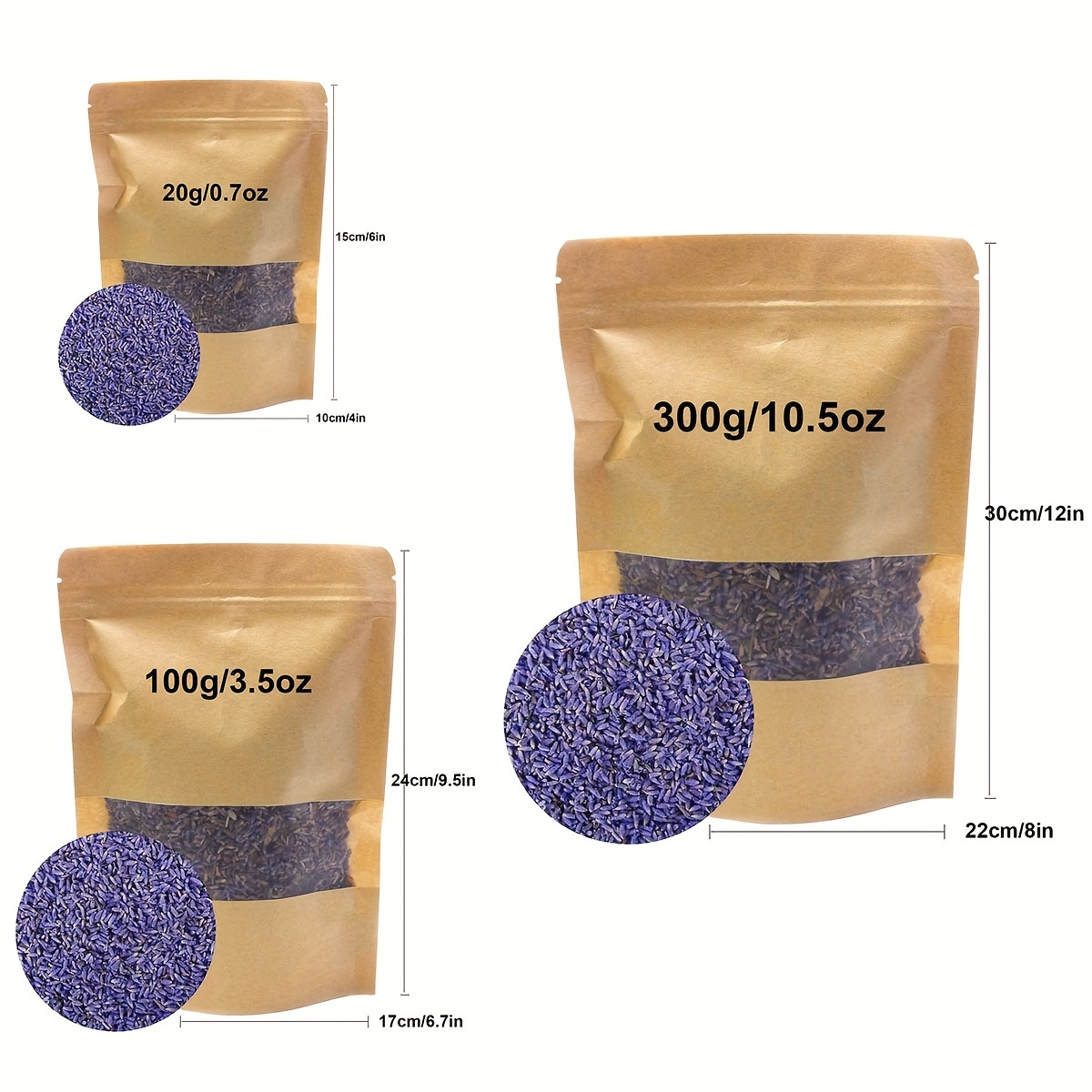 10 bolsitas/natural lavanda seca con lavanda francesa - Total 100g Flores  de lavanda - de Quertee : : Hogar y cocina