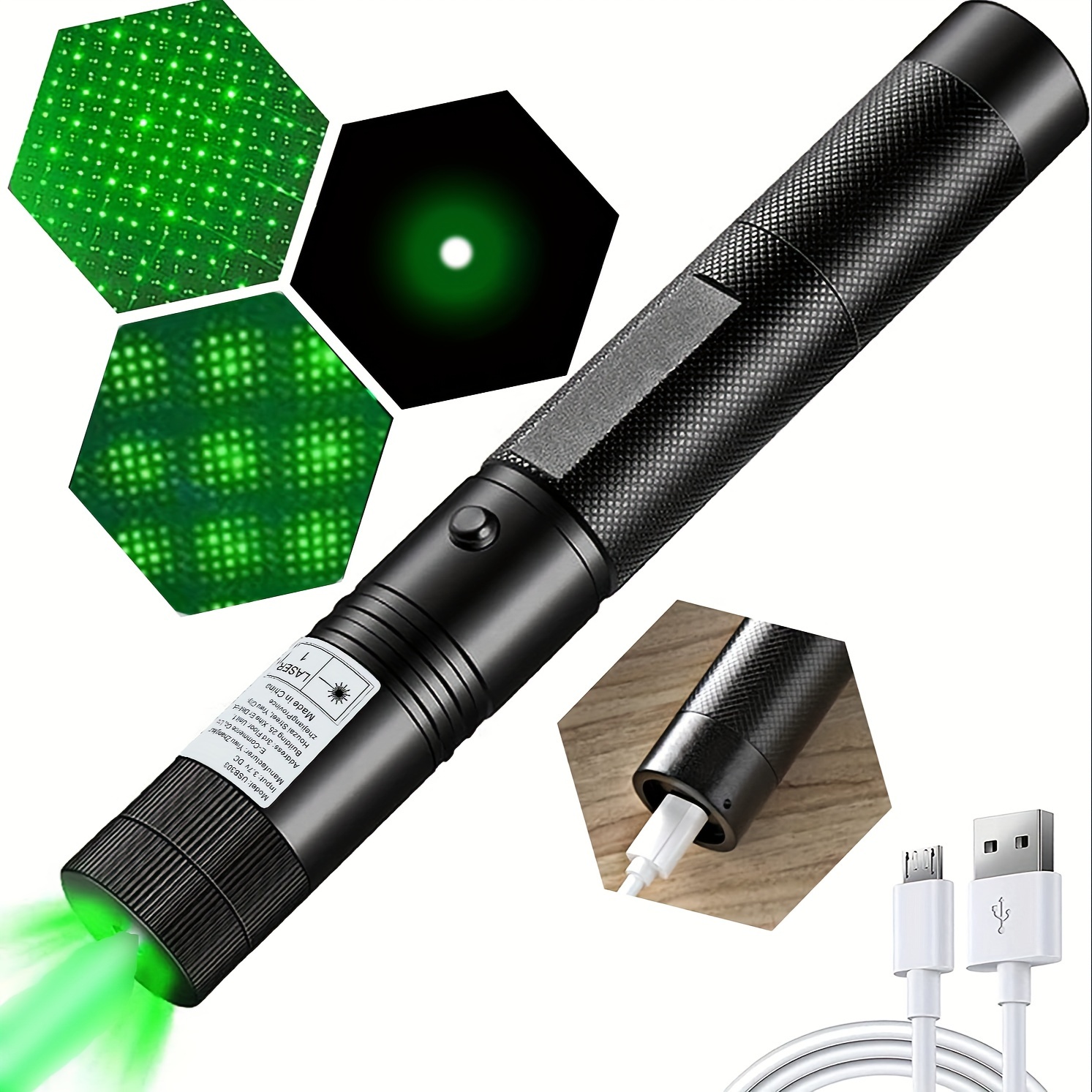 High Power Laser Pointer, Pointeur Laser Vert Avec Batterie 18650
