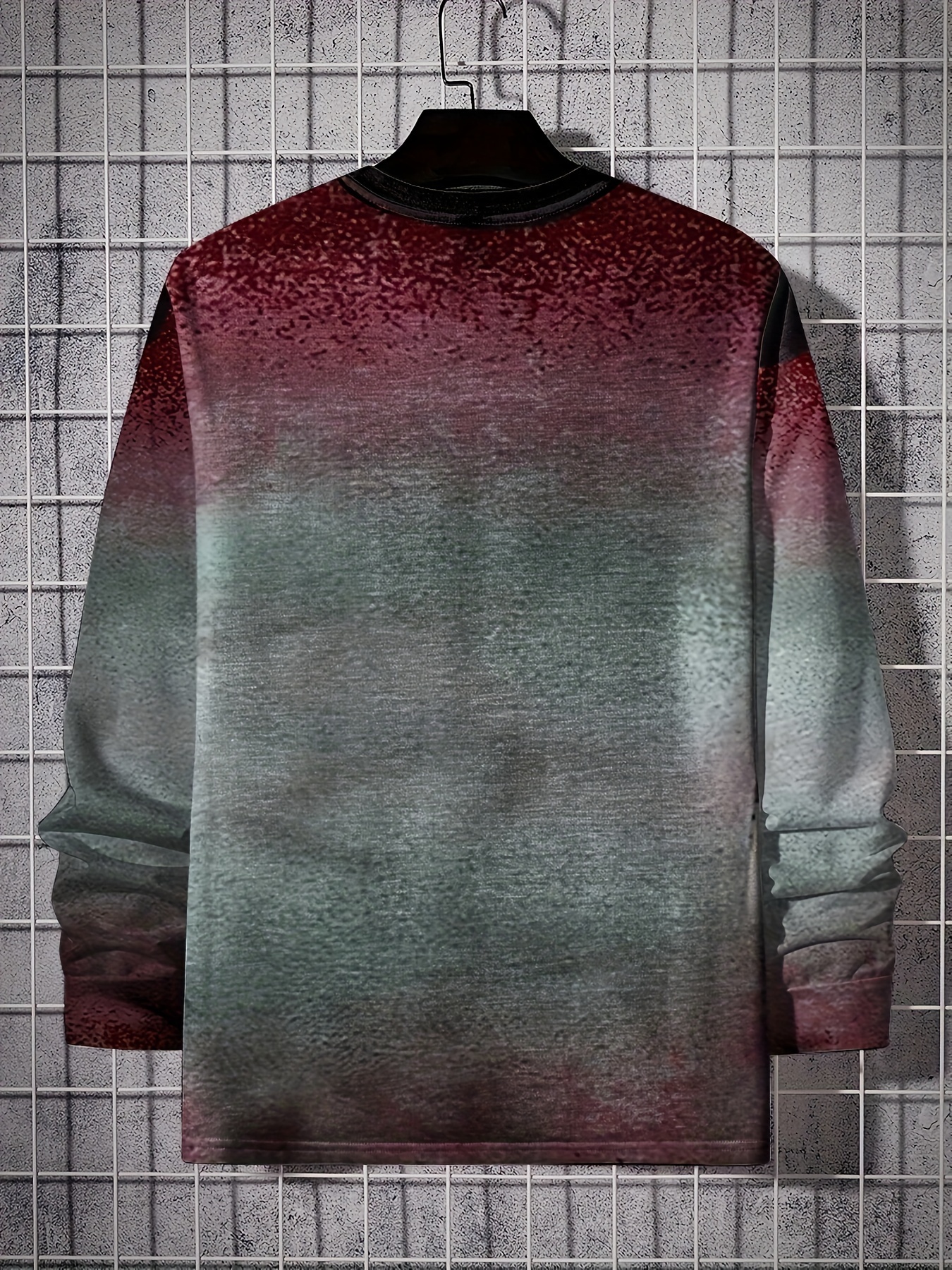 Men's Vintage Gradient Color Shirt Long Sleeve  