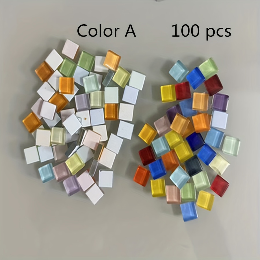 100G Square Mirror Glass Mosaic Tiles Bulk Craft Supplies Artwork Home DIY  Decor