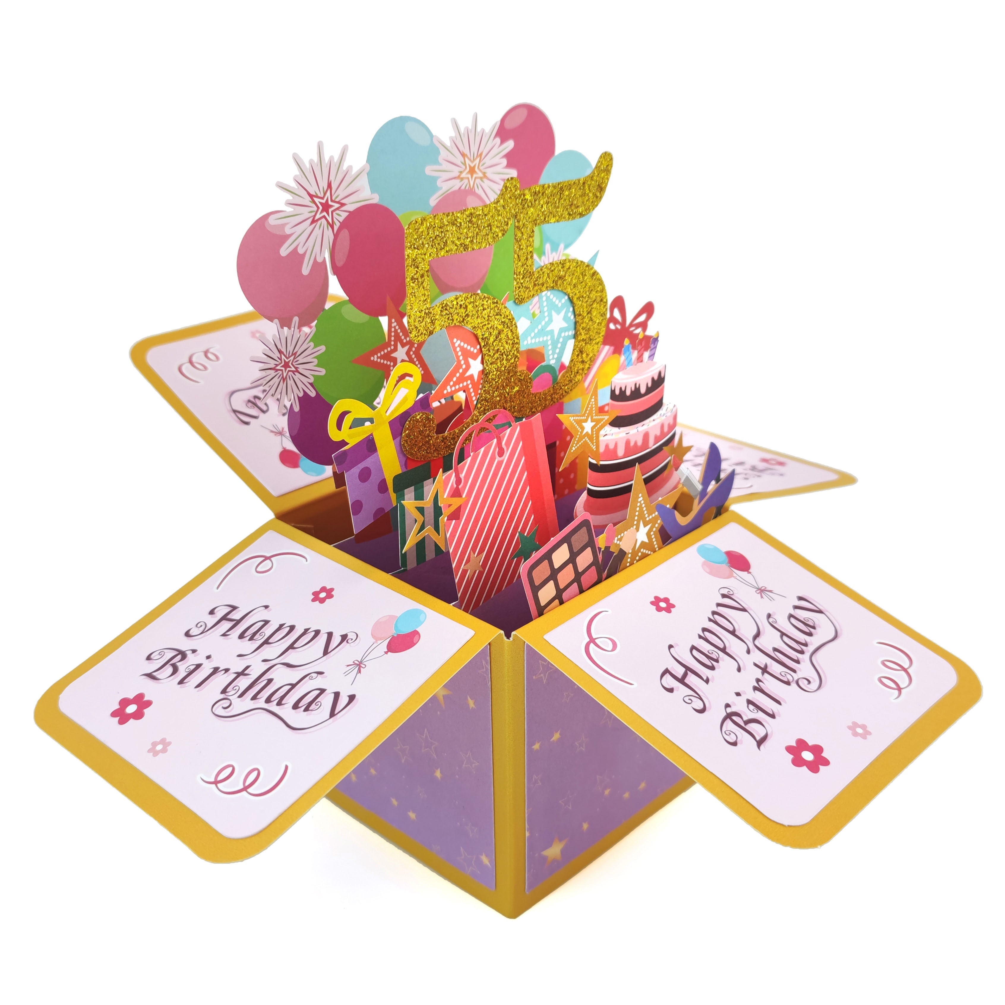 Biglietto di buon compleanno biglietto di auguri Pop-Up 3D regalo per  bambini d'affari moglie marito Baby Shower