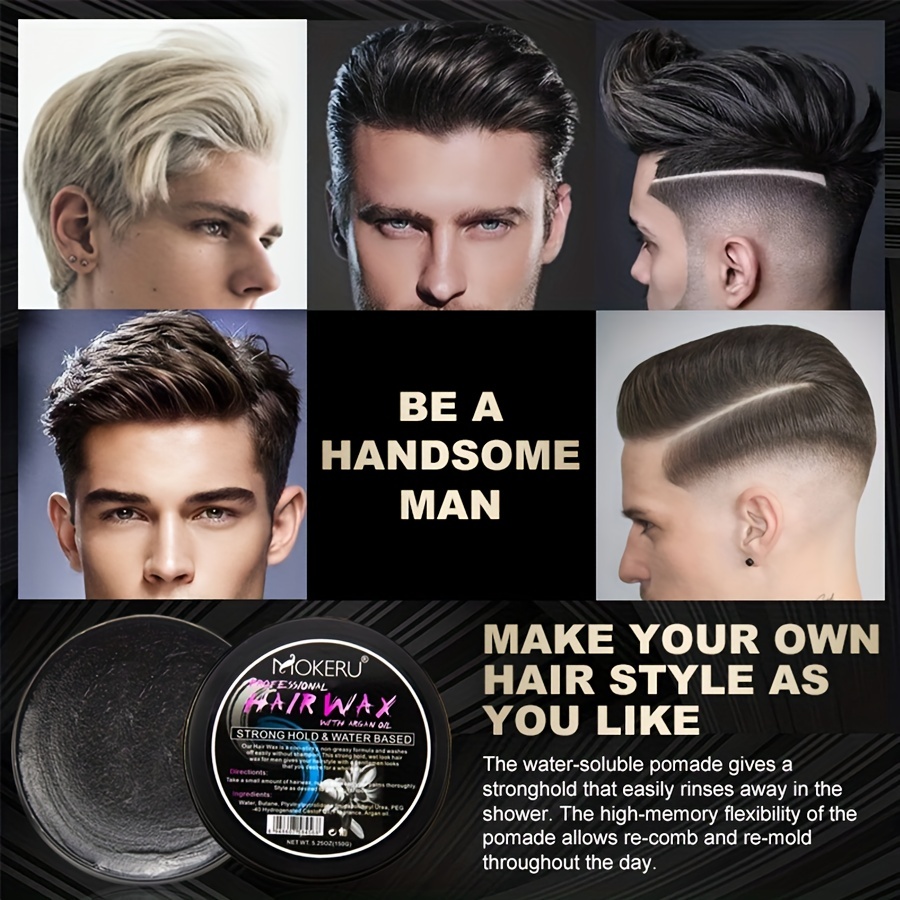 Strong Hold Argan Hair Wax for Edge Control and Styling