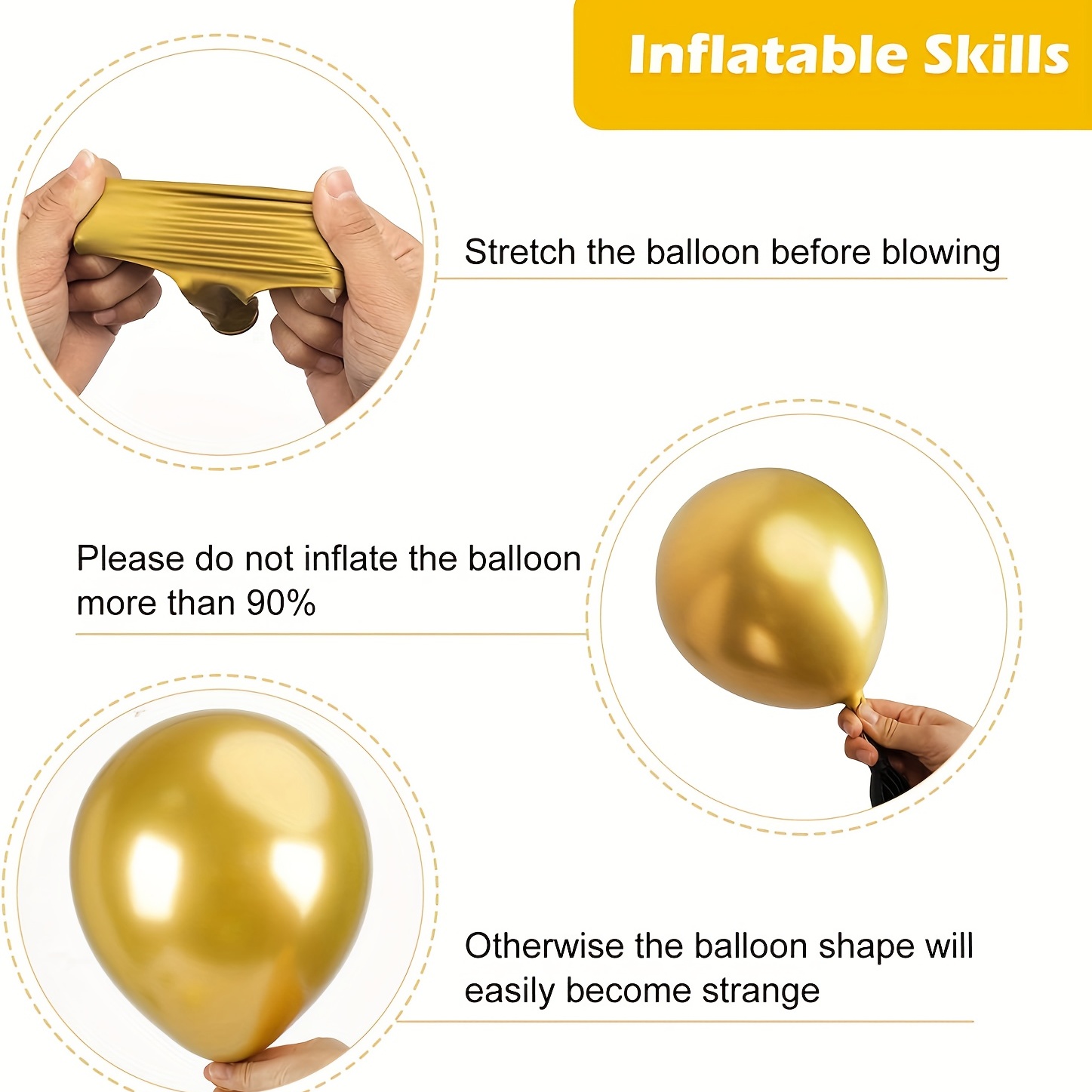Golden Party Balloons Chrome Metallic Helium Gold Balloons - Temu