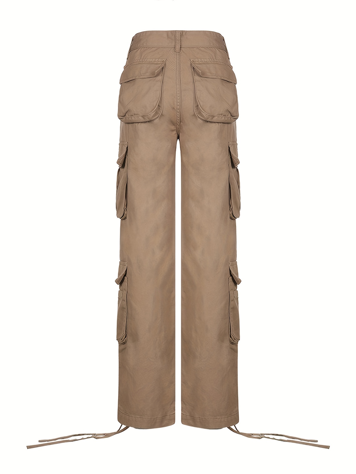 Wide Legs Baggy Cargo Pants Flap Pockets Girl's Y2k Style - Temu Germany