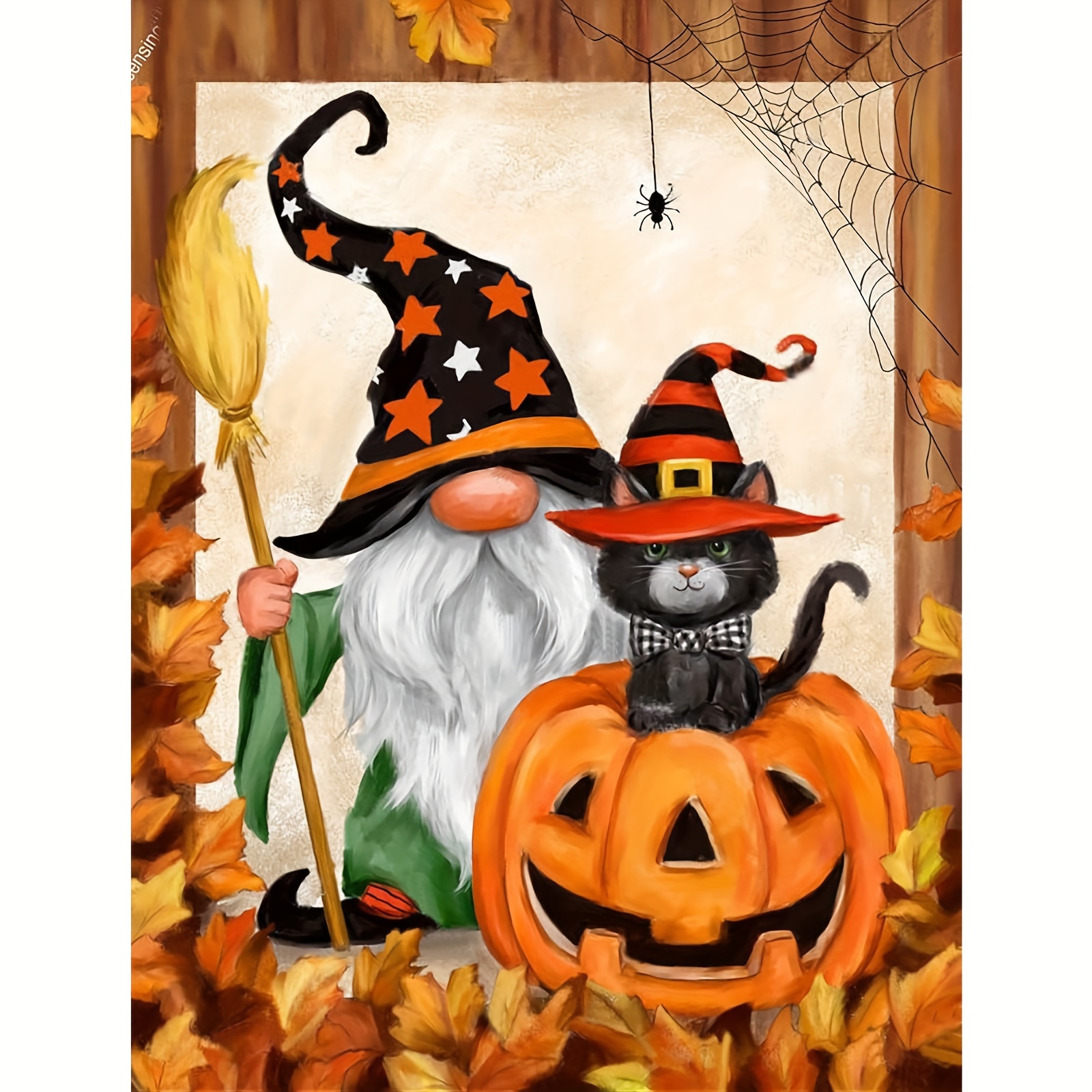 Witch In Pumpkin Patch | Full Square Drill 5D Diamonds | Halloween Diamond  Painting Kit | DIY Witch Rhinestone Emroidery