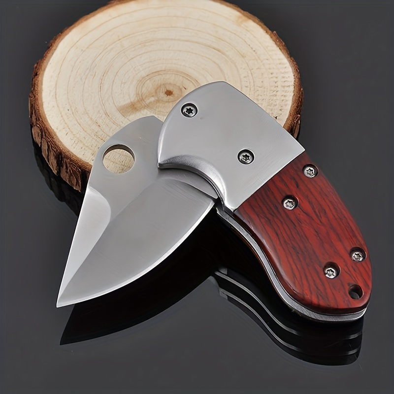 1pc knife camping multifunctional fruit creativestainless steel mini folding knife details 0