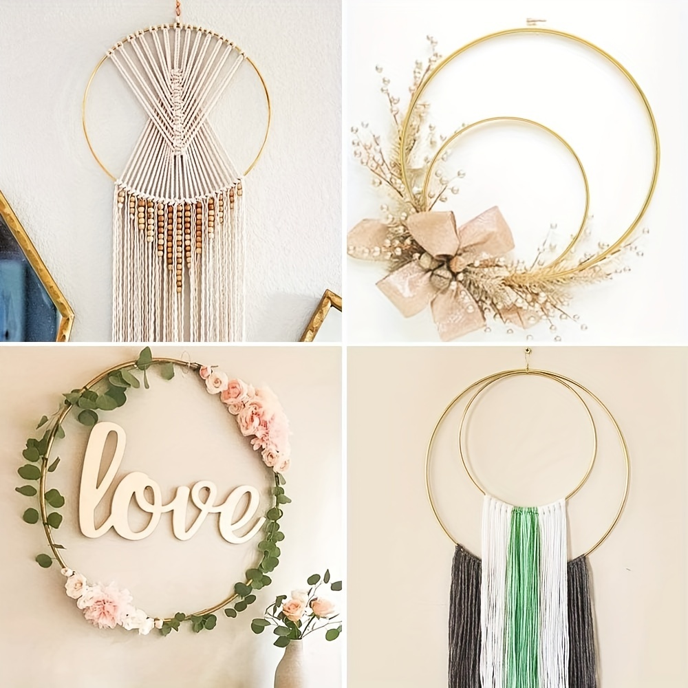10 Pcs 5 Inch Dream Catcher Rings Metal Craft Rings Hoops Gold Macrame  Hoops Rings for Macrame,DIY Craft and Dream Catcher Supplies