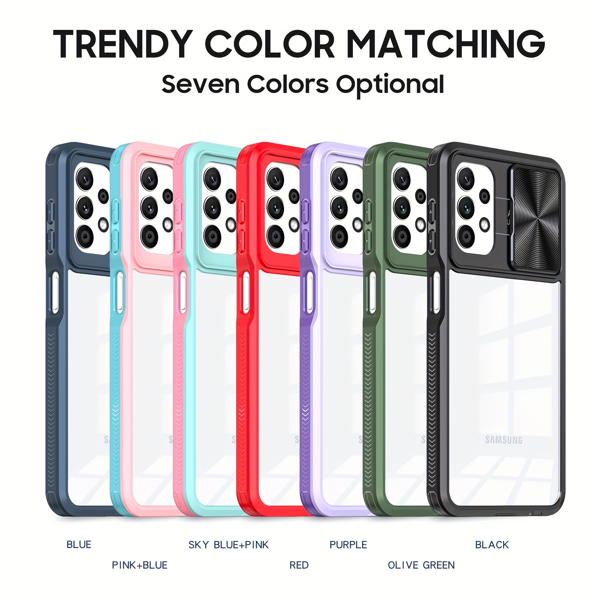 Phone Case Galaxy A34 Case Silicone Plain Protect - Temu