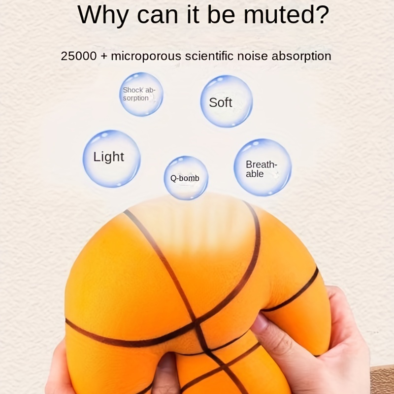 Edstars] Bouncing Mute Ball Indoor Silent Basketball Baby Outdoor