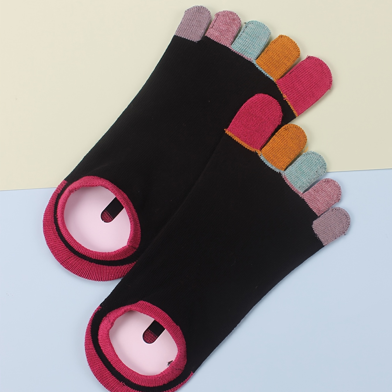 Calcetines Calcetines deportivos de algodón para correr con cinco dedos US  NUEVO