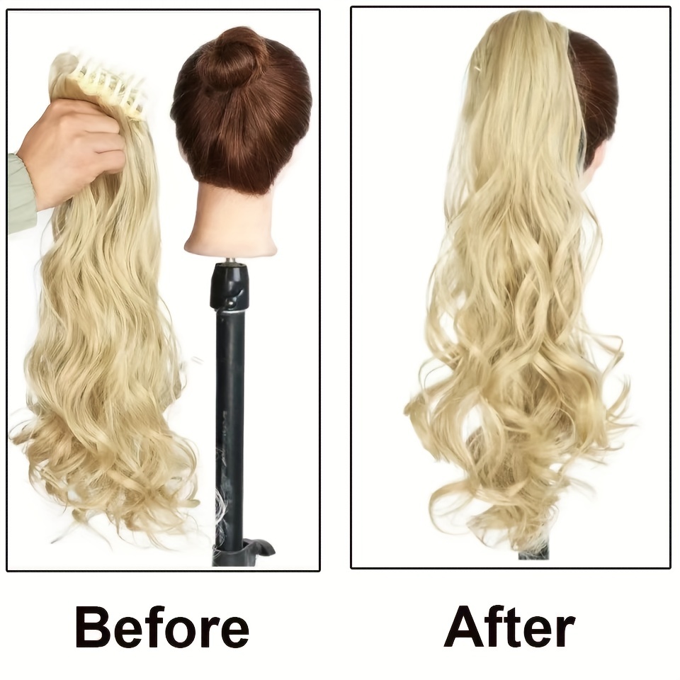 Long Wavy Ponytail Extensions Natural Look Daily Use