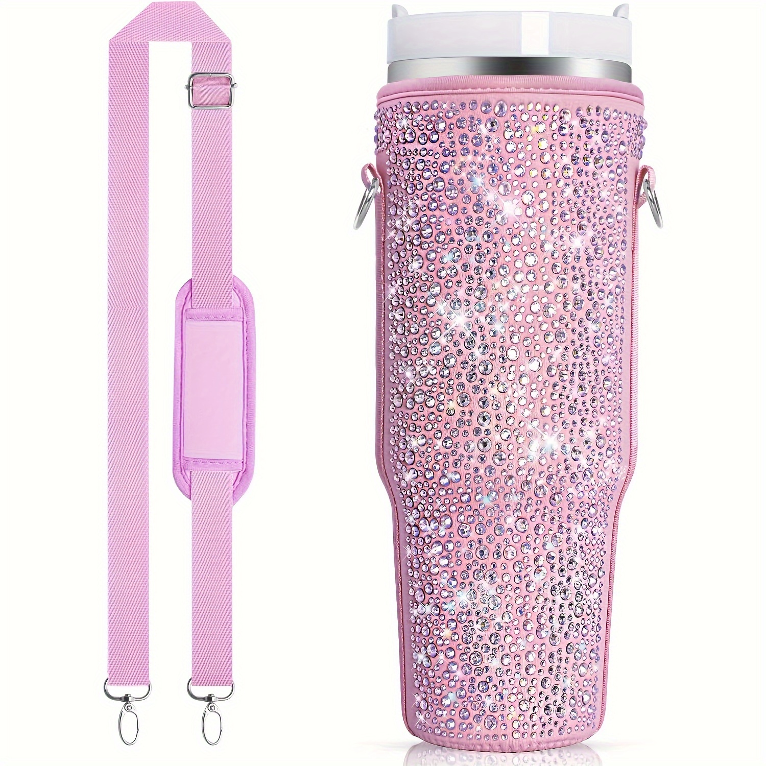 Bling Water Bottle Carrier Bag For Stanley Quencher H2.0 For - Temu