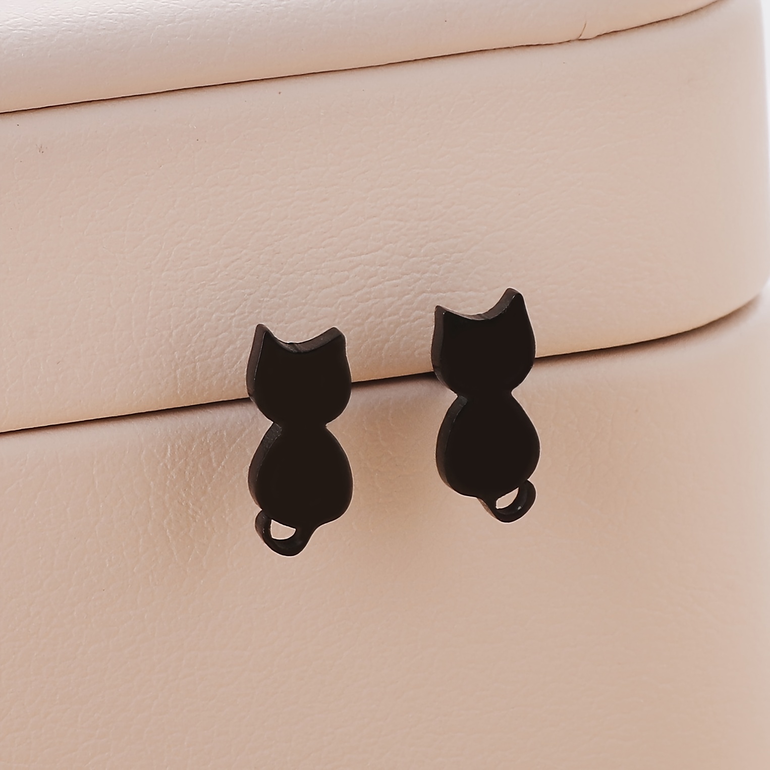 3 Pairs Stainless Steel Cat Earrings Set