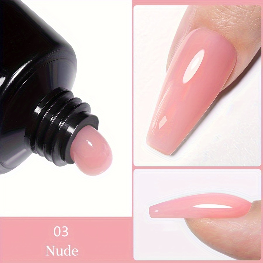 Image of Poly Gel Set, For Nail Extension Gel Kit, 6 Pink Nude Builder Gel For Nail Enhancement Gel For Nail Art