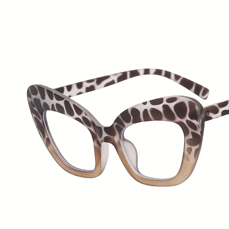 large cat eye clear lens glasses leopard fashion spectacles party favors decorative glasses for women