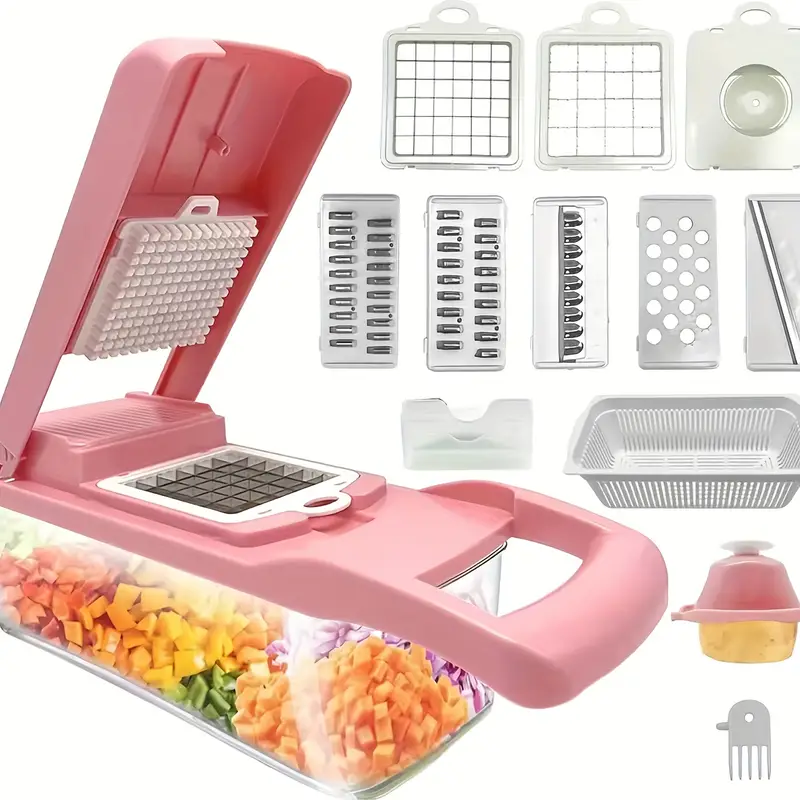 16pcs Vegetable Chopper Set: Multifunctional Fruit Slicer, Manual Food  Grater, Onion Mincer Chopper & More - Kitchen Gadgets & Dorm Essentials For  Hot