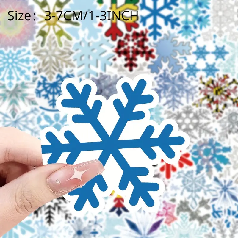 52pcs Snowflake Sticker Series Stickers - Waterproof Vinyl Stickers For  Notebooks, Laptops, Water Bottles, Computers, And Phones - Great For Adult,  St