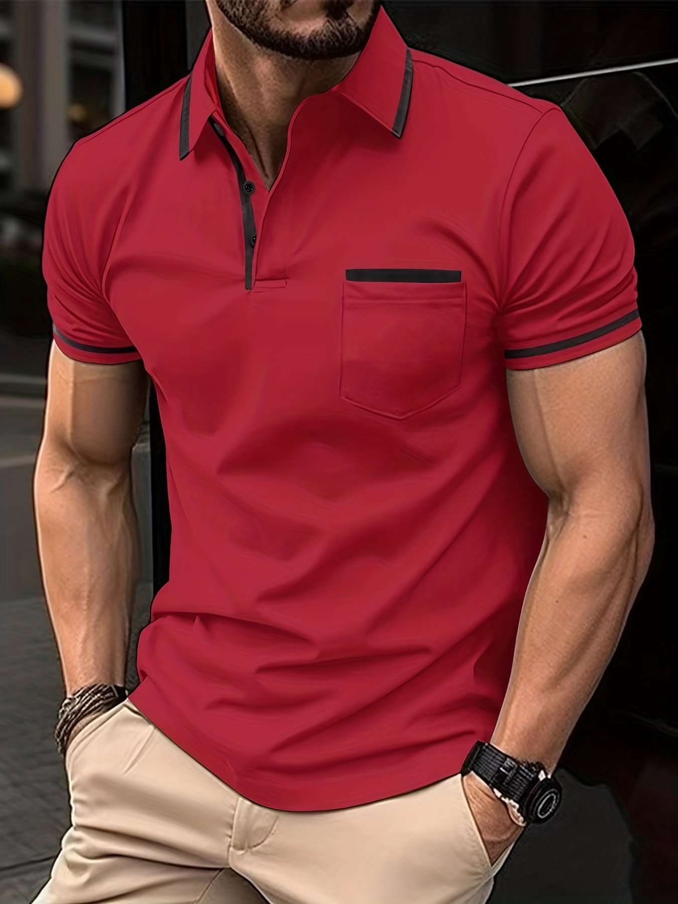 Mens golf shirts outlet with pockets