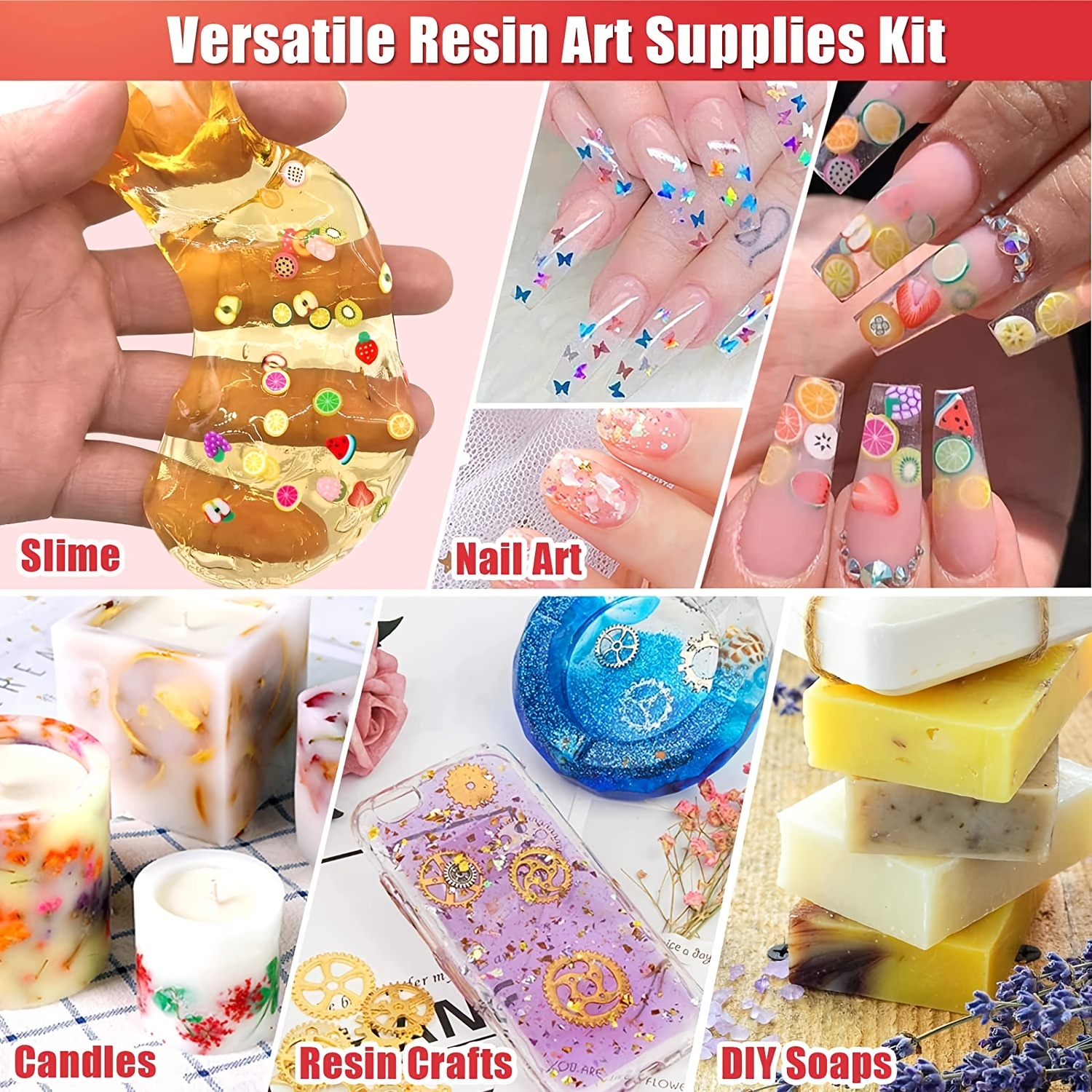 Crystal Epoxy Resin Accessory Set Glitter Mica Powder Gear - Temu