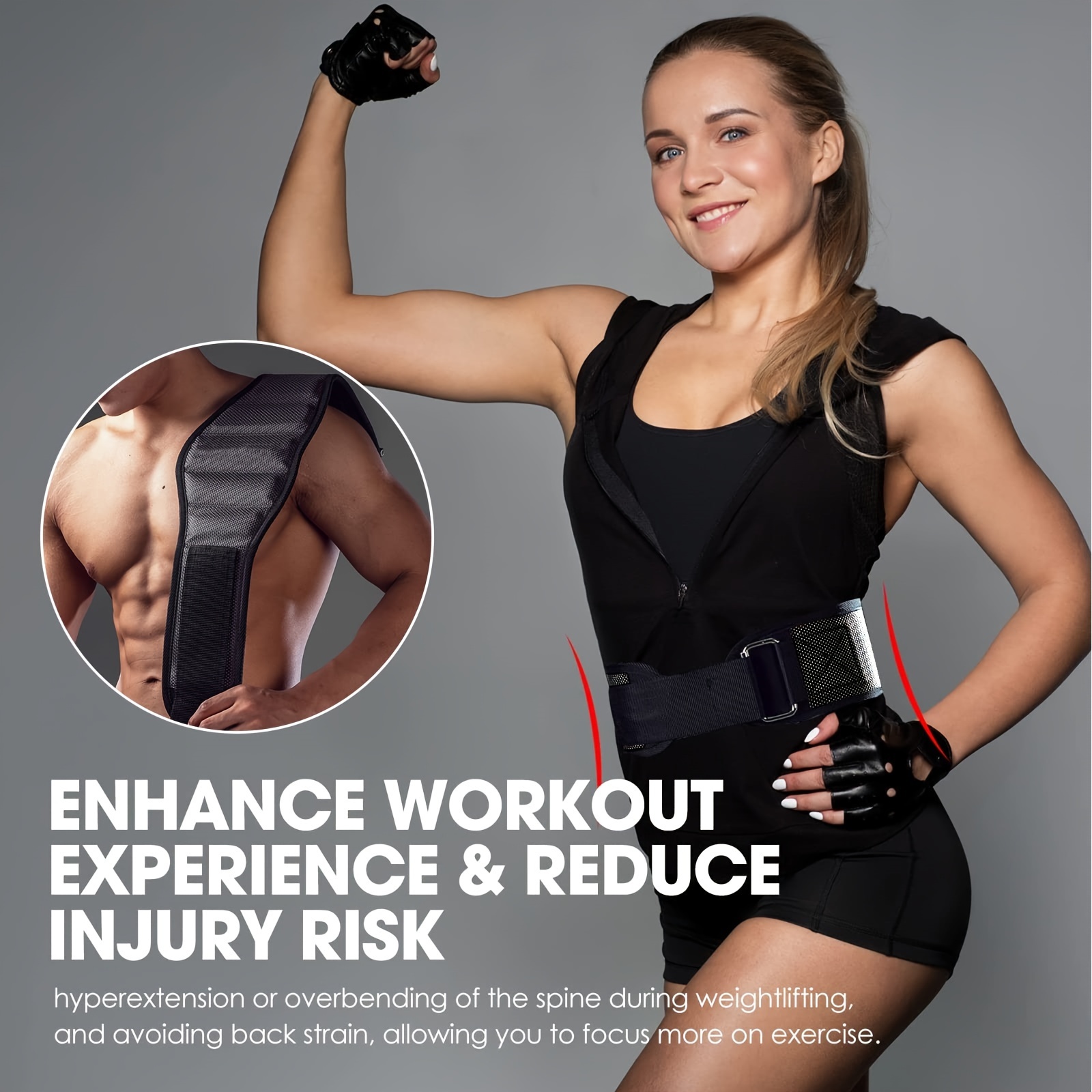 Weight Lifting Belts for Men Women - Weight Lifting Core & Lower Back  Support Workout Waist Belt for Fitness Powerlifitng