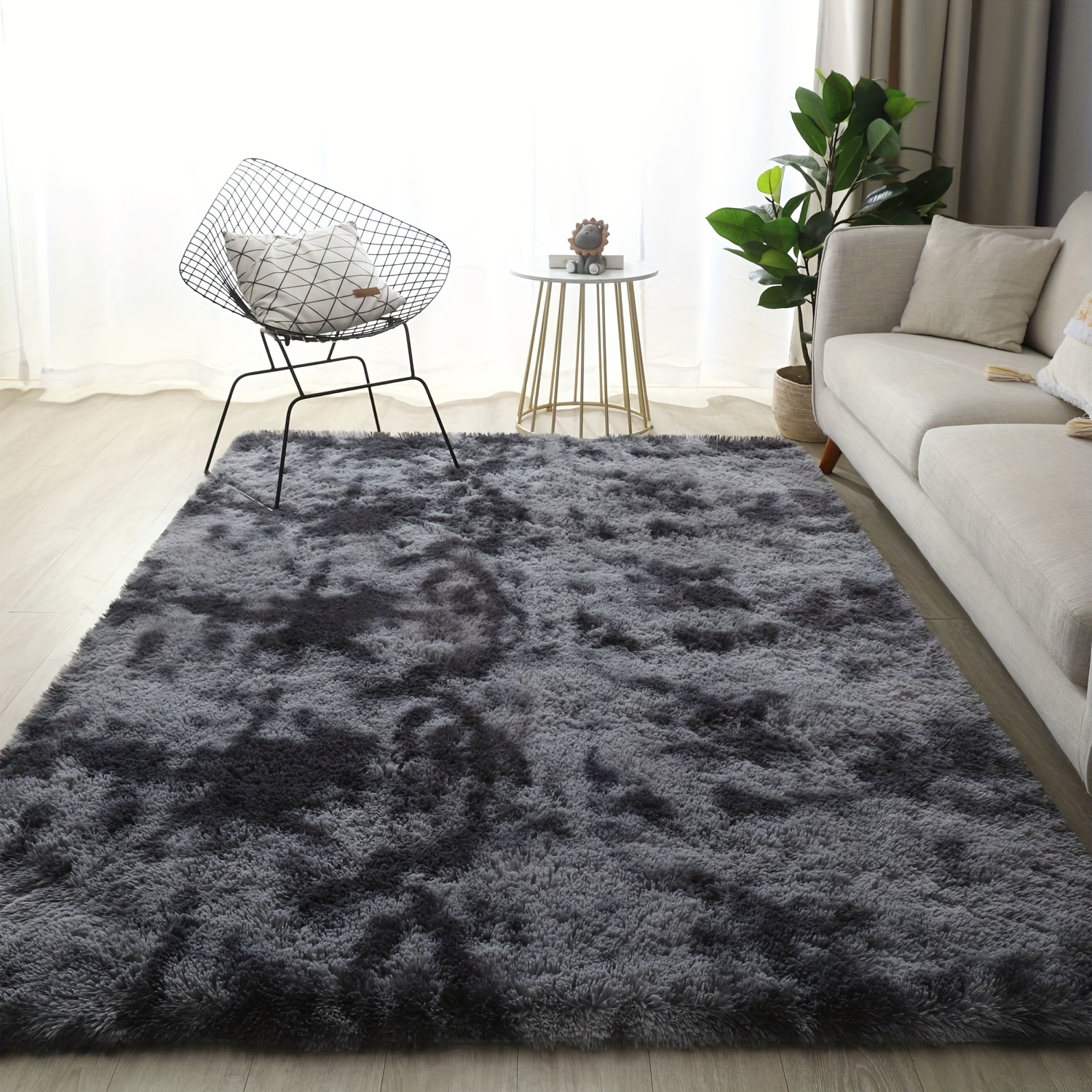Fluffy Area Rug Soft Shaggy Carpet Non-slip Bottom