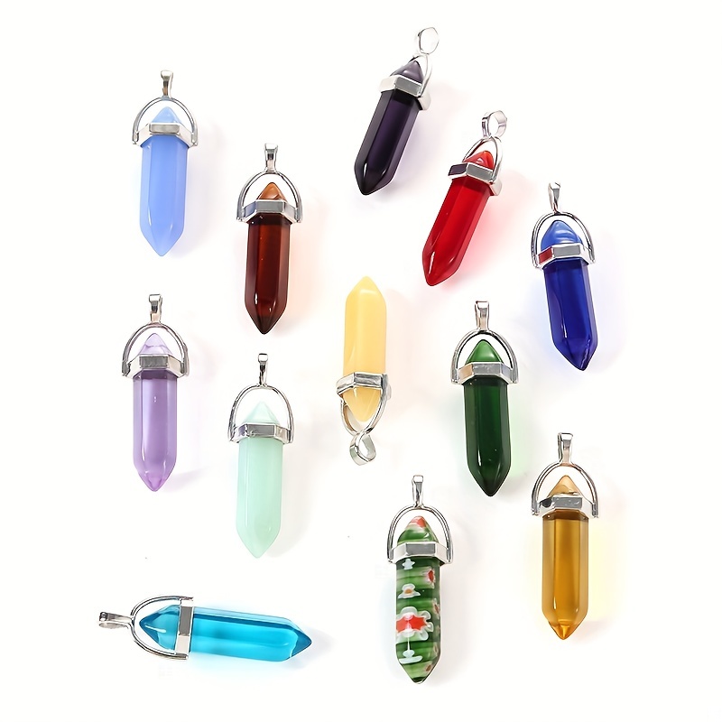 Double Pointed Hexagonal Column Pendant for Necklace