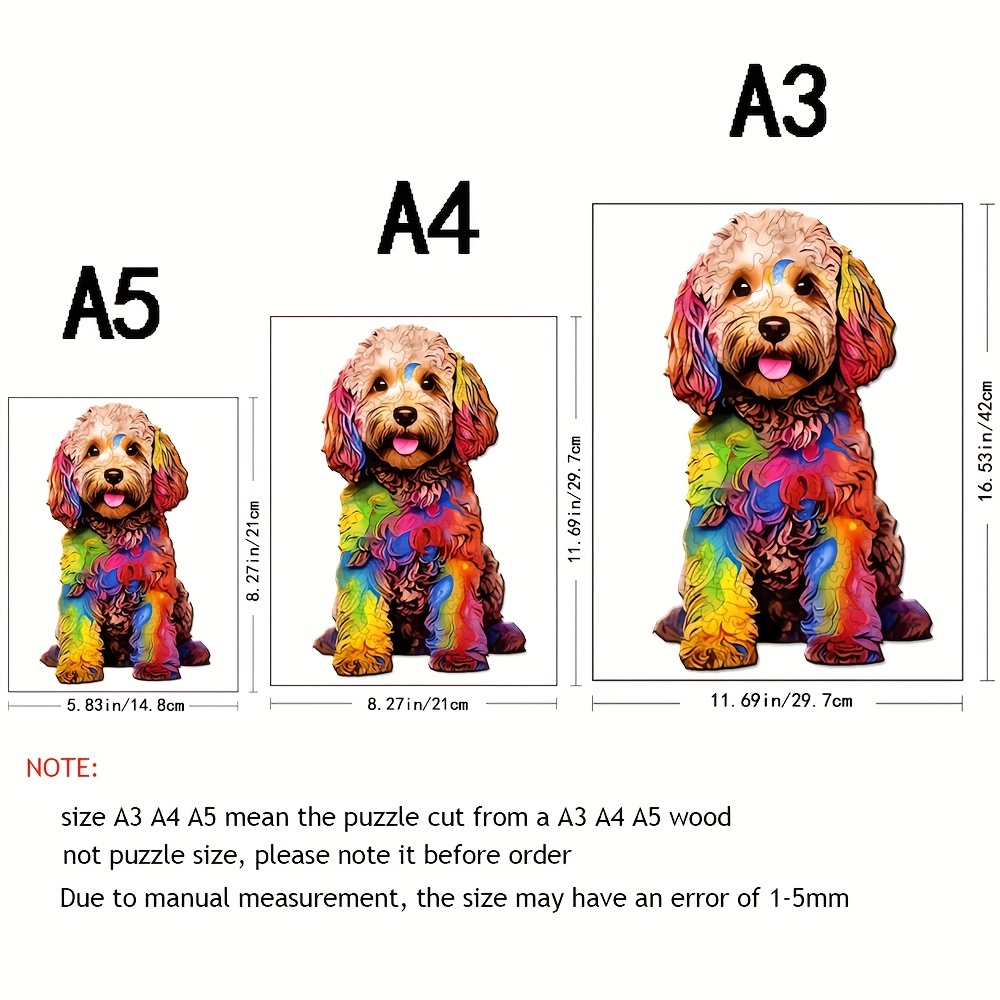 Jigsaw Wooden Cool Dog Creative Gift Wrap Adult Children - Temu