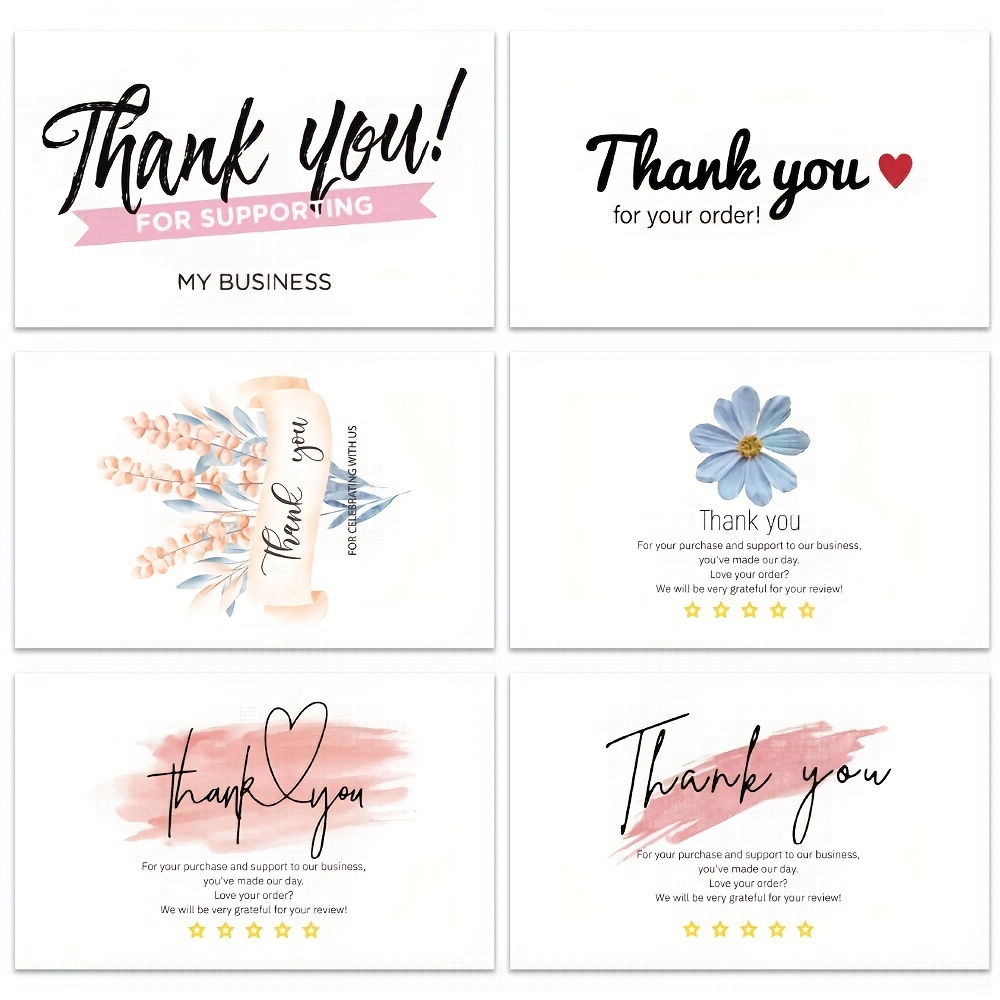 Dropship 30-Pack Thank You Cards With Social Media Accounts Blank, 3.5''x  2.1'' Greeting Blank Cards, Thank You For Supporting My Small Business Cards  to Sell Online at a Lower Price