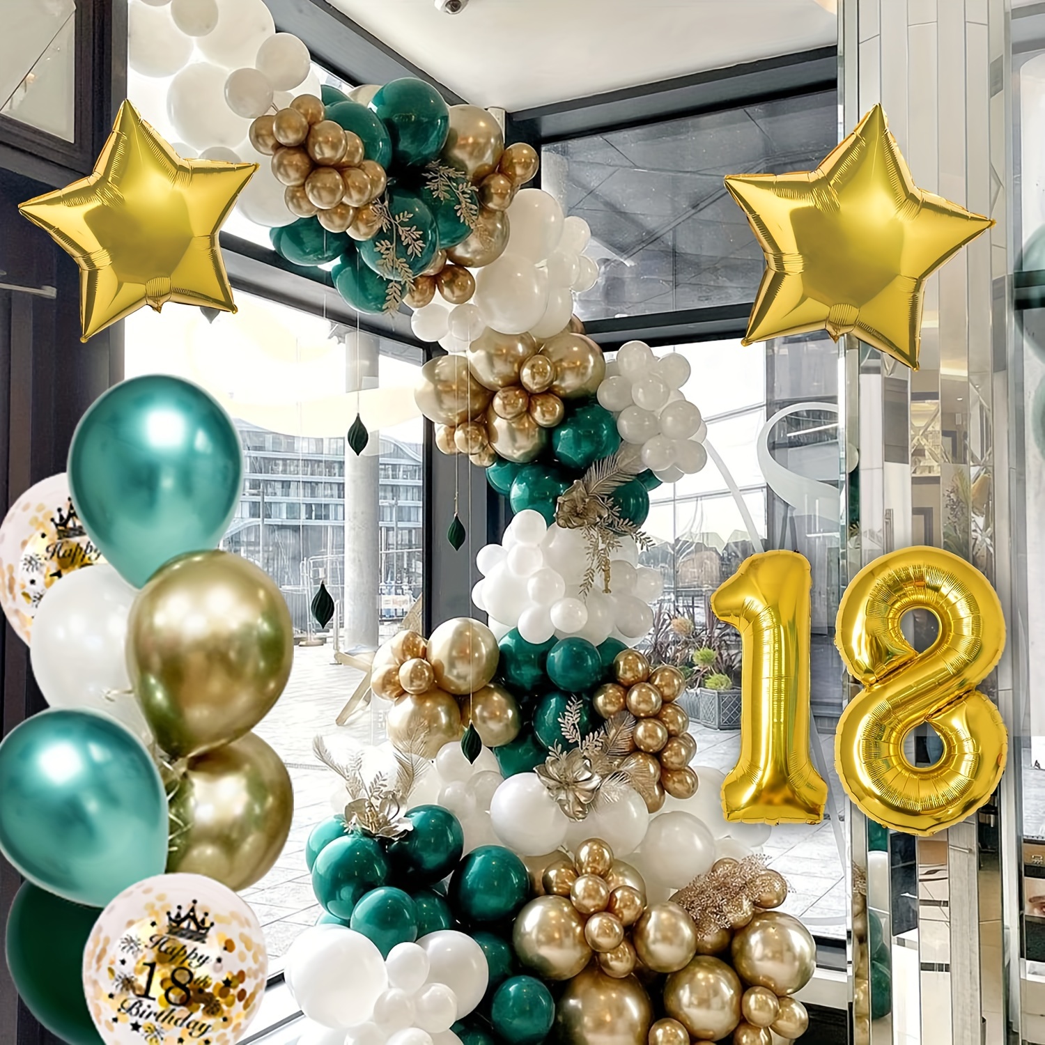 Globo de cumpleaños número 18 de oro, globos de oro de 18, fiesta de  cumpleaños número 18, decoración de oro, fiesta de cumpleaños de niñas,  cumpleaños de hito, 18 años -  México
