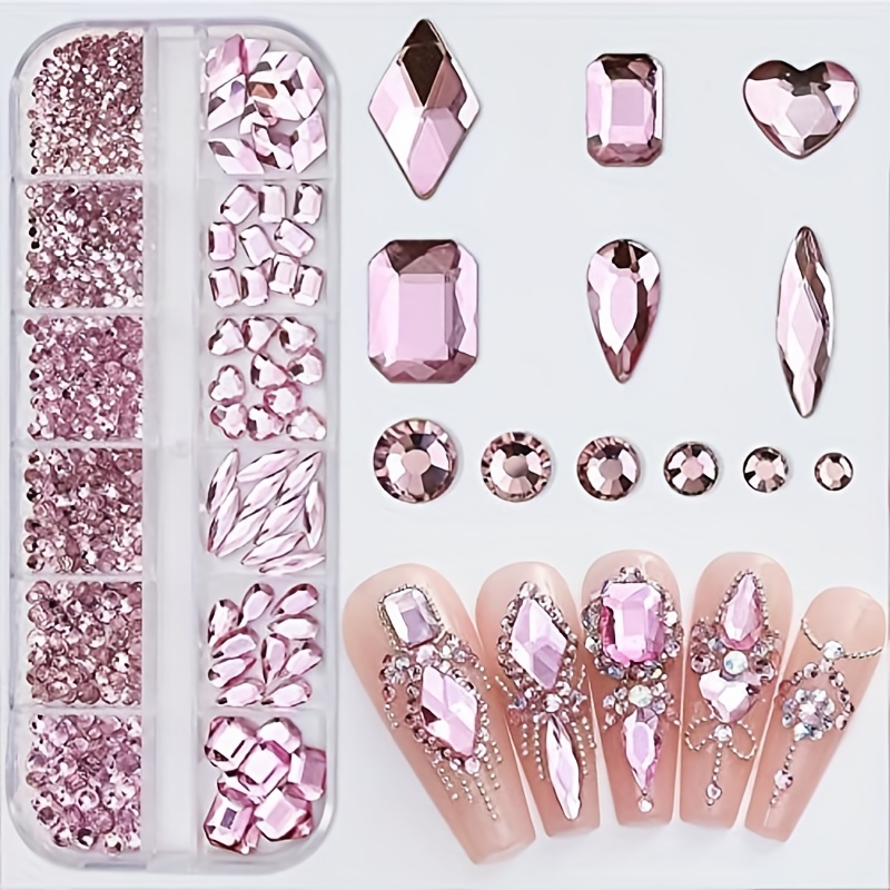 12 Rejillas Perlas Diamantes Imitación Cristales Cristal - Temu