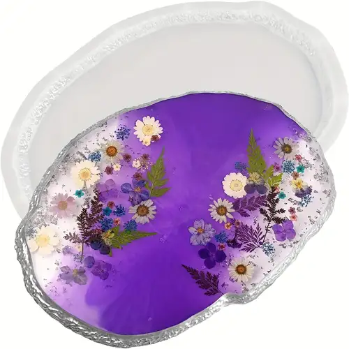 Jewelry Tray Fruit Bowl Silicone Tray Mold Epoxy Resin Mold Hollow Bowl  Stone Silicone Mold