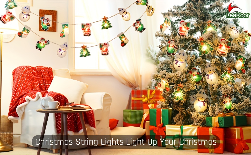Generic - Guirlande lumineuse LED de Noël 6,5 pieds 20 LED Guirlande  lumineuse de Noël Rouge Camion Lumière Alimenté par batterie 8 modes de  scintillement Guirlande lumineuse Décor avec télécommande pour la