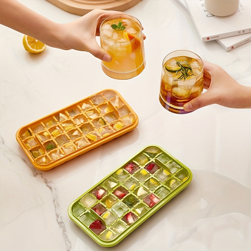 Ice Cube Tray with Lid and Bin, 64 Pcs Ice Cubes Molds, Ice Trays