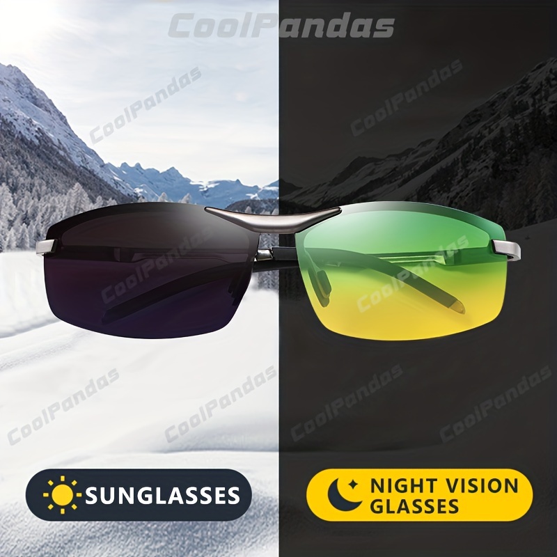 

Uv400 Day & Night Dual-vision Polarized Glasses, Photochromic Sunglasses For Men & Women, Ideal Choice For Gifts
