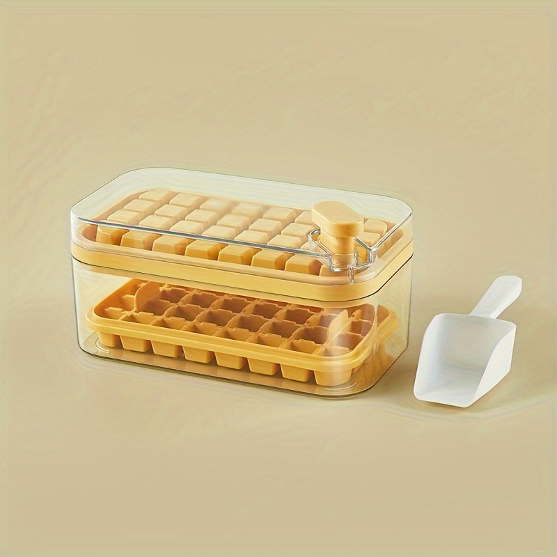 1pc 32 Grids Easy Release Ice Cube Tray, With Lid & Removable Base