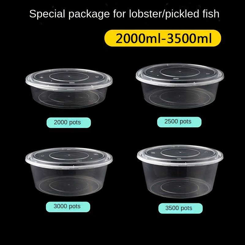 10Pcs Plastic Disposable Lunch Soup Bowl Food Container Storage