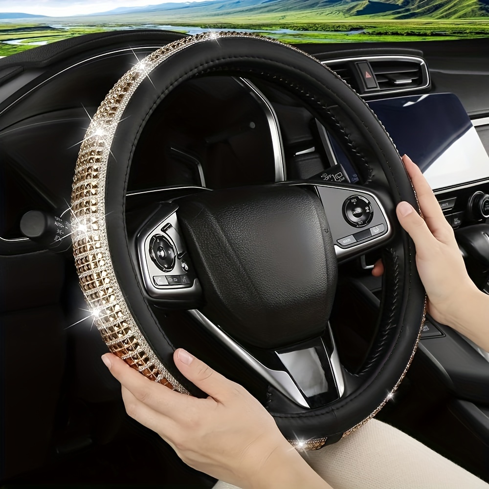 New Design Bling Diamond Car Steering Wheel Cover Crystal Glitter