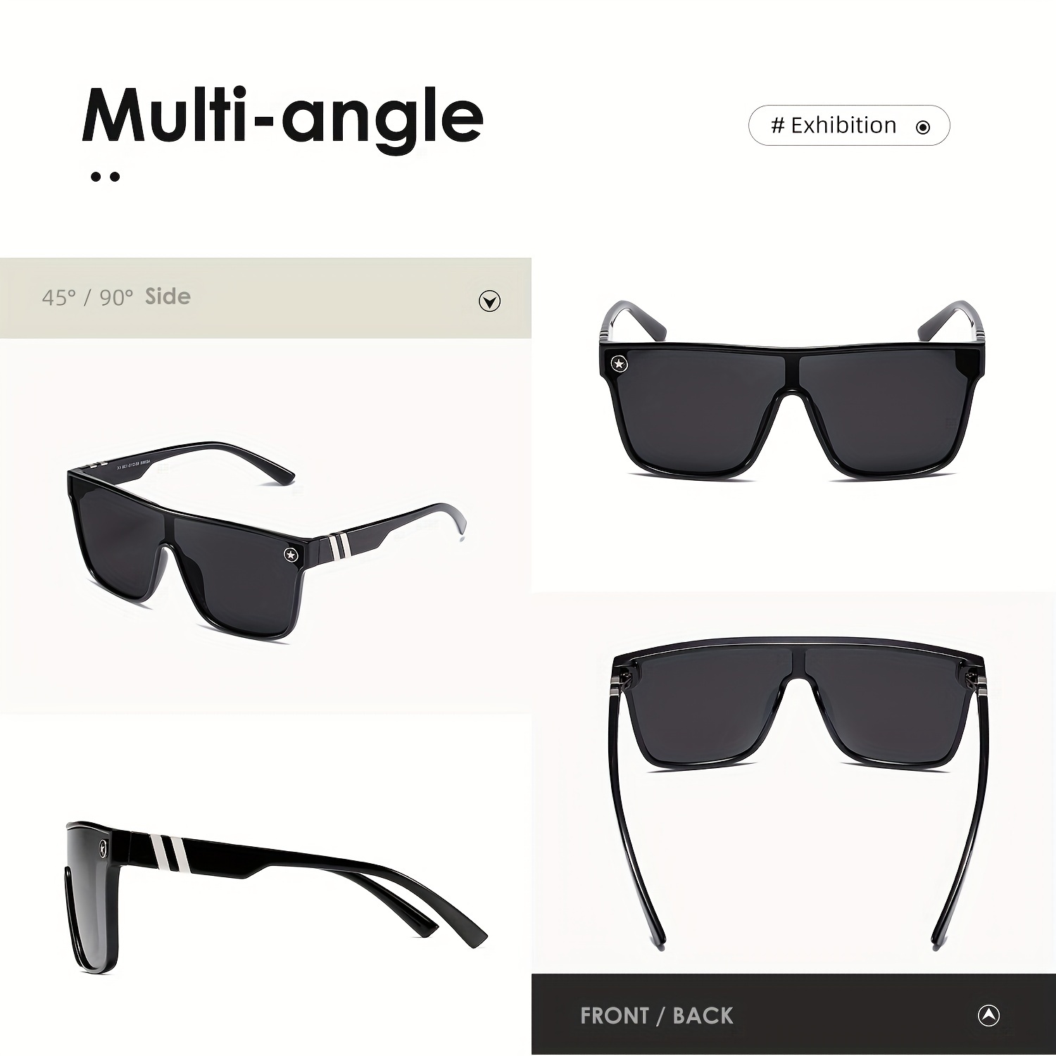 Wijider Sunglasses Polarized Sunglasses Men Fashion Metal Square Frame  Sunglasses For Men Cycling Glasses Vintage Fishing Glasses