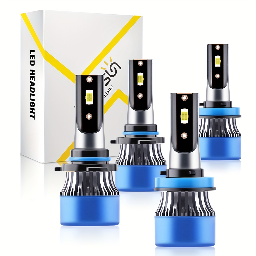 Bombillas LED H7, 24,000 lúmenes, 700% súper brillo, 6500 K blanco frío,  tamaño mini 1:1, luz LED de repuesto H7 con ventilador de refrigeración,  Plug