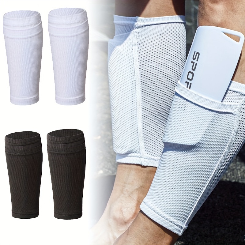1pair Of Leg Sleeves + 1pair Of Football Socks Set, 1pc Training And Sports  Competition Single Layer Leg Sleeve, Men's Compression Leg Sleeve, Football  Sports Knitted Leg Warmers, Sweat Absorbing; 1pair Of