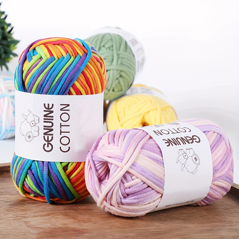 2 rolls Chunky Rainbow Yarn Bulky Yarn for Crocheting Crocheting Knitting