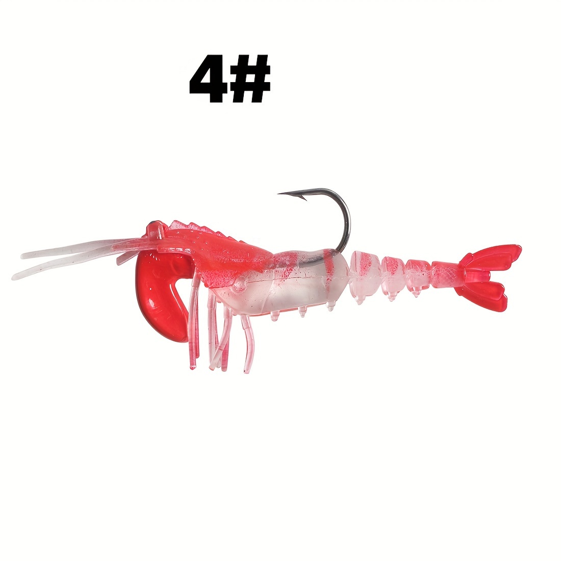 Silicone Shrimp Lures Set Simulation Fishing Baits Freshwater