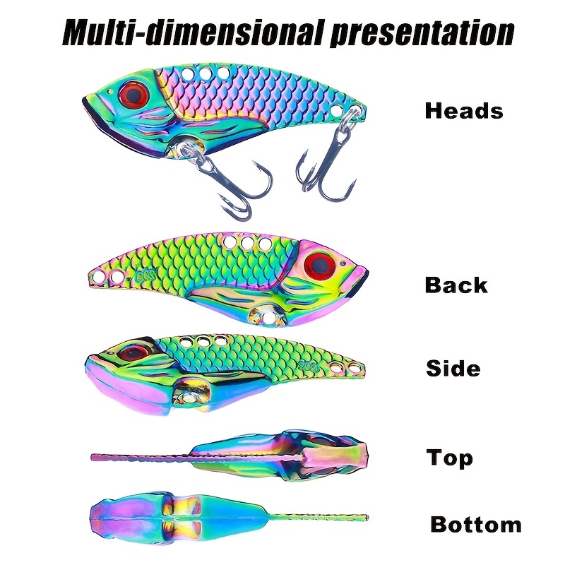 Aorace Metal Vib Blade Bass 3d Printed Fishing Lures Sinking Vibrration  Vibe For Pike Blue/Silver/Gold 7101214151825G Pesca 230620 From Pang06,  $9.23