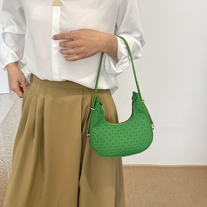 Geometric Embossed Hobo Bag Shoulder Purses For Women