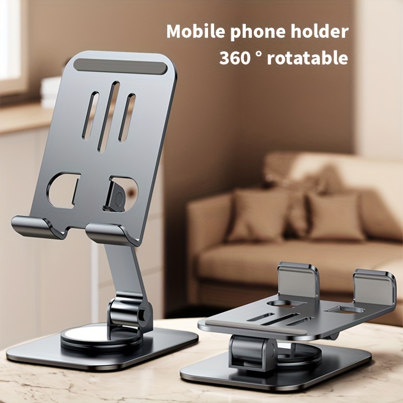 

Metal Mobile Phone Stand Desktop 360 Degrees Rotation Multi-angle Height Adjustable Mobile Phone Stand For All Mobile Phone Stand Folding Mobile Phone Stand Compatible With All Scenarios