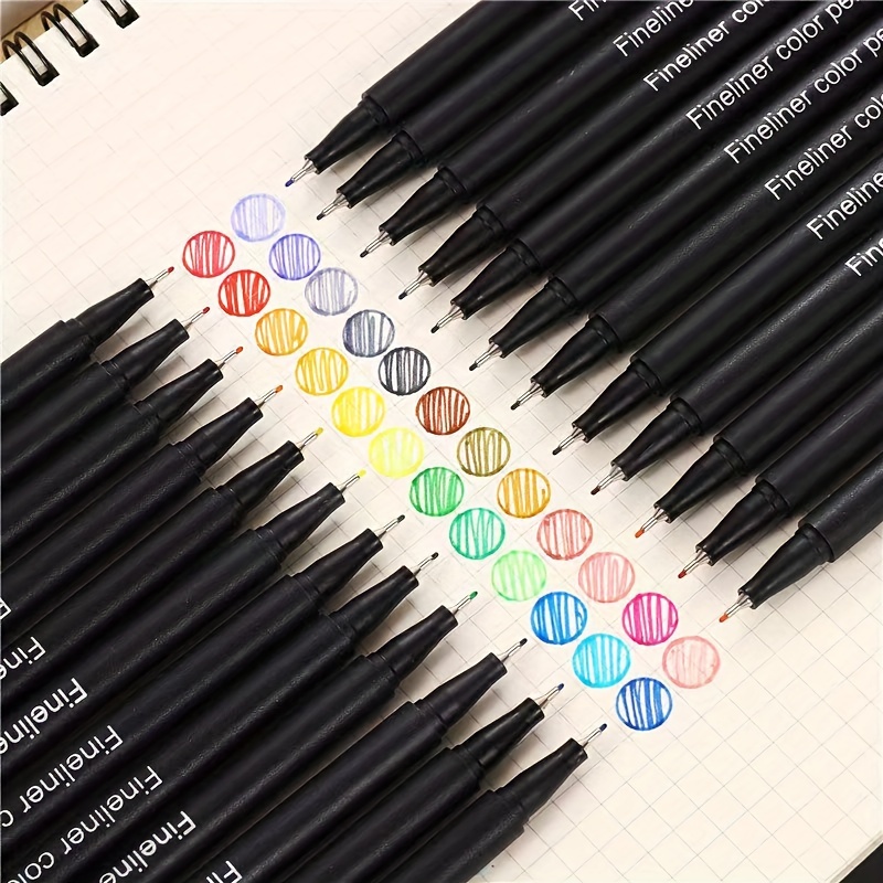 12 Colors Needle Tip Pen Set Fine Line Pen Set 12 Unique - Temu