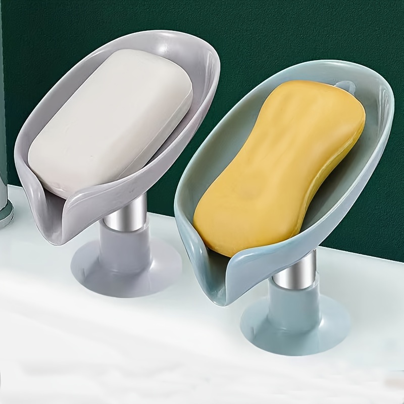 2Pcs Shower Soap Dish, Draining Bar Soap Holder for Shower, Modern