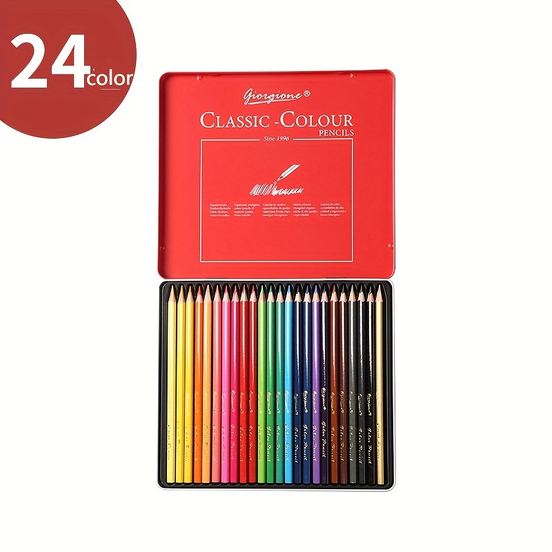 Pencil Set Sketch Water Soluble Oily Metallic Colored - Temu
